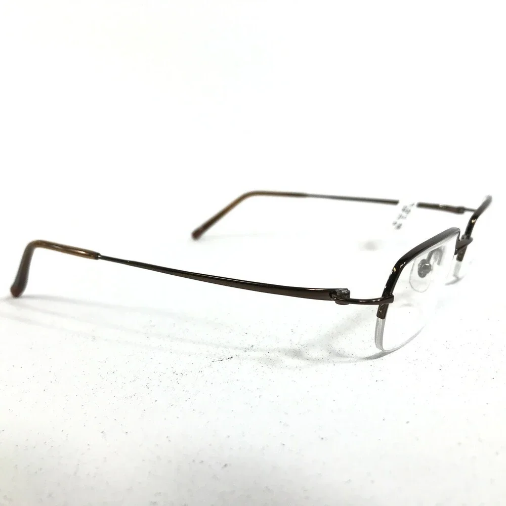 Freudenhaus Eyewear Re/Flex 2 POR Eyeglasses Frames Brown Rectangular Half Rim